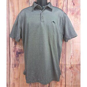 Tommy Bahama Mens Gray Polo Shirt XL Pima Cotton Polyester